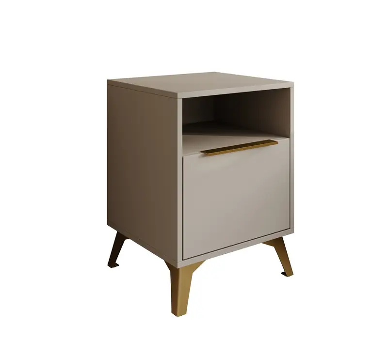 Seizoensaanbieding Meubella - Nachtkastje Xiano - Beige - 43 cm