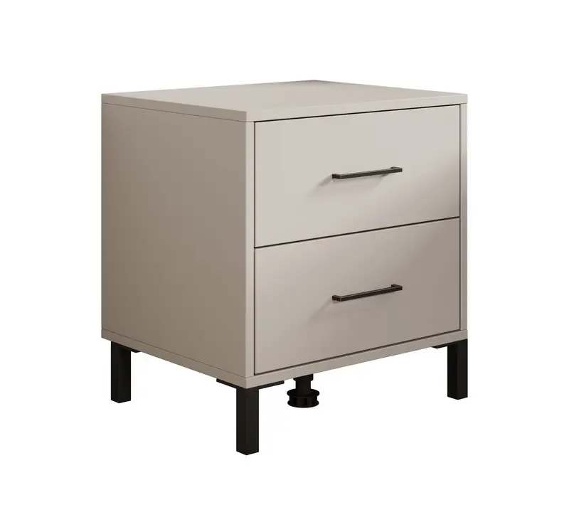 Meubella - Nachtkastje Vidor - Beige - 48 cm Nieuw