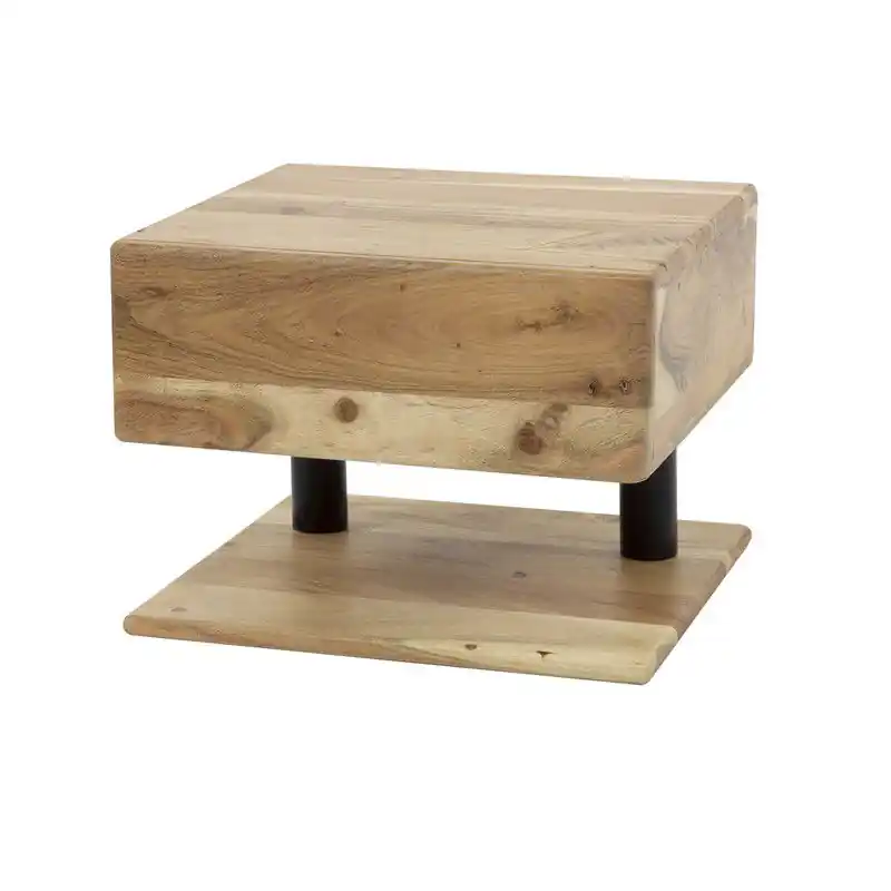 Zwevend Nachtkastje Shelve 1 Lade Acaciahout Naturel Plaats Bestelling