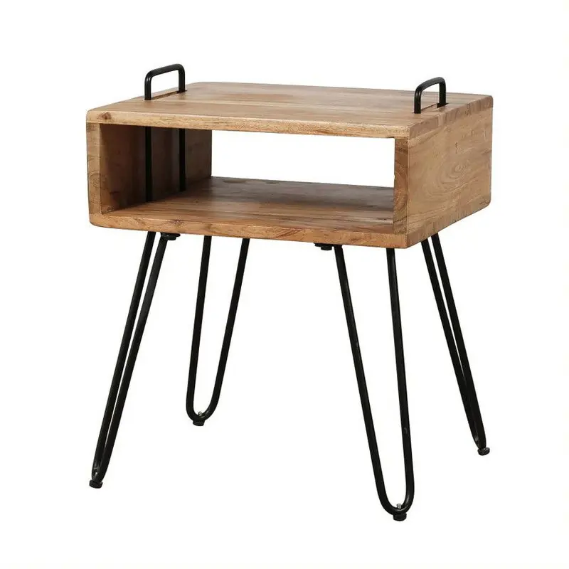 Nachtkastje Massief Acaciahout - 40x34x48cm - Giga Meubel Nieuw