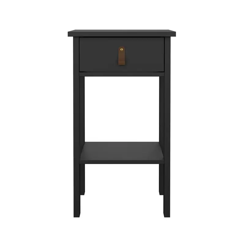 Nachtkastje met 1 lade, 1 plank matzwart H70,1 cm BARCELONE Trendy