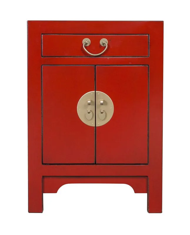 Fine Asianliving Chinees Nachtkastje Lucky Rood - Orientique Collectie Koopje