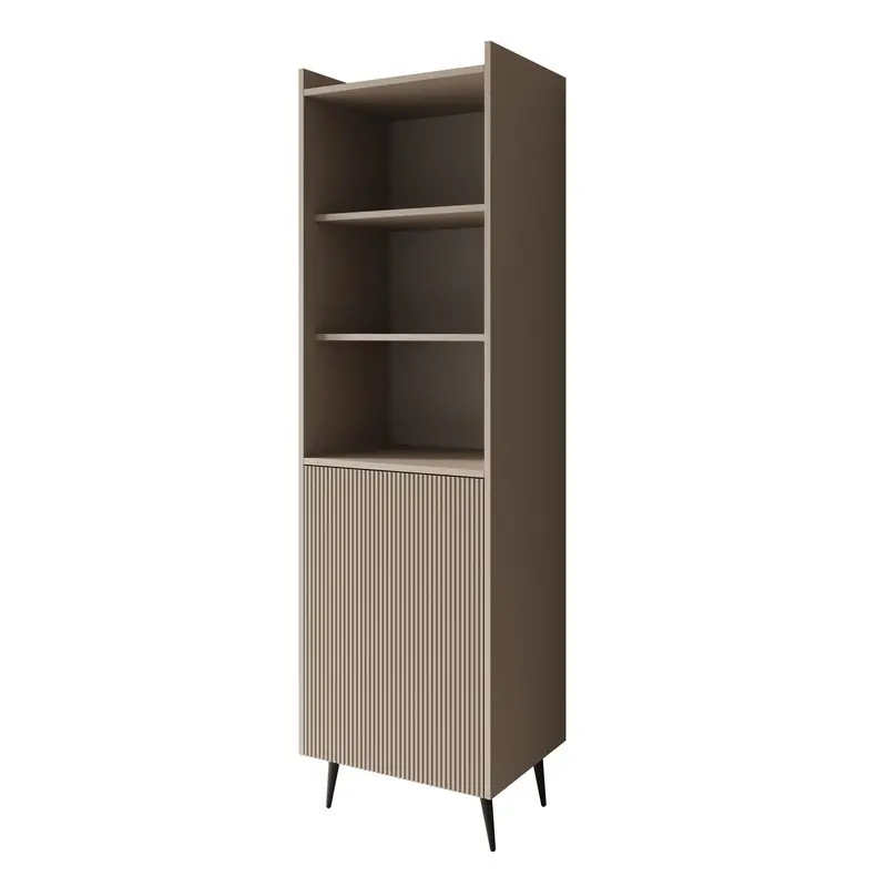 Finale Uitverkoop Meubella - Asty - Boekenkast - Beige - 52x41x180 cm