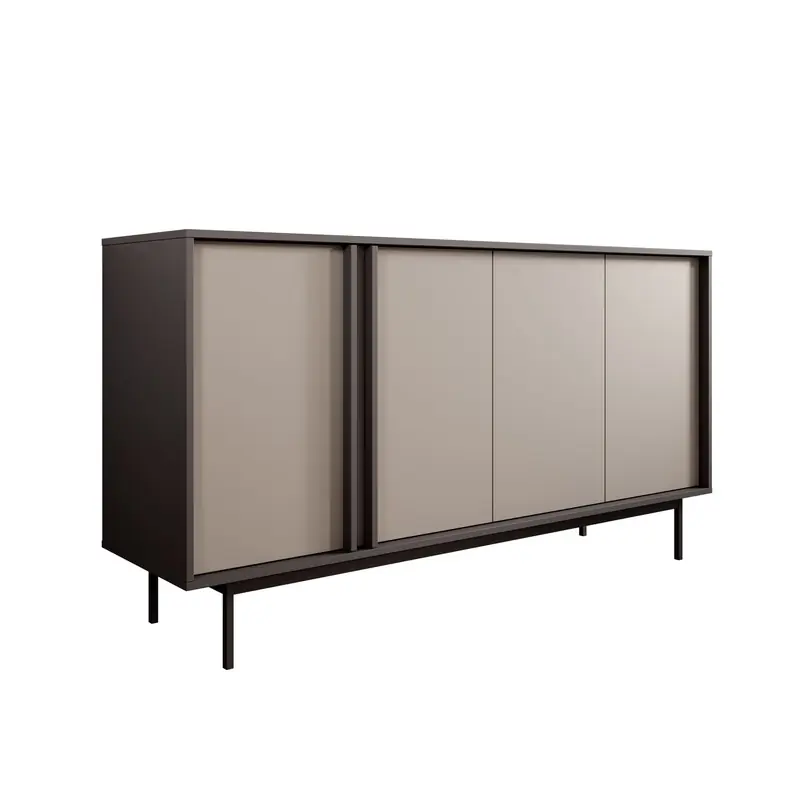 Koop Vandaag Meubella - Antigo - Dressoir - Beige/Antraciet - 163x43x87 cm