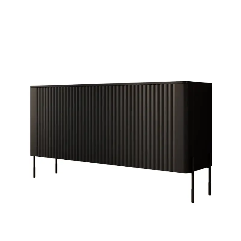 Meubella - Vivi - Dressoir - Zwart - 150 cm Dagaanbieding