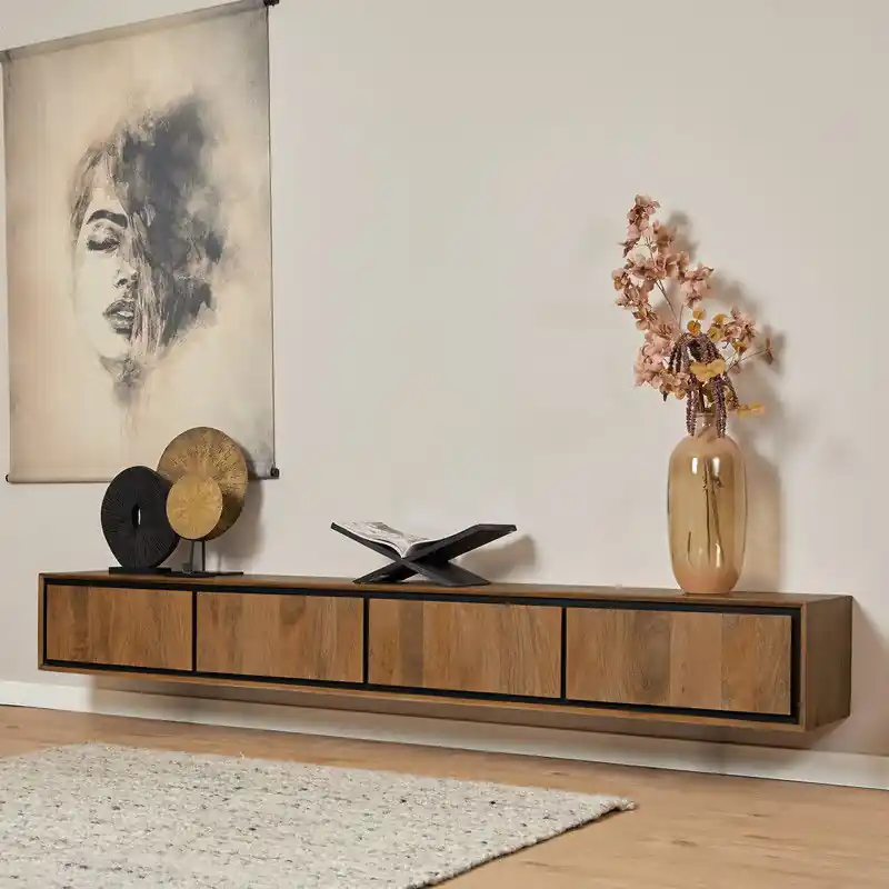 Zwevend tv-meubel RichWood | 240 cm Nieuwe Collectie