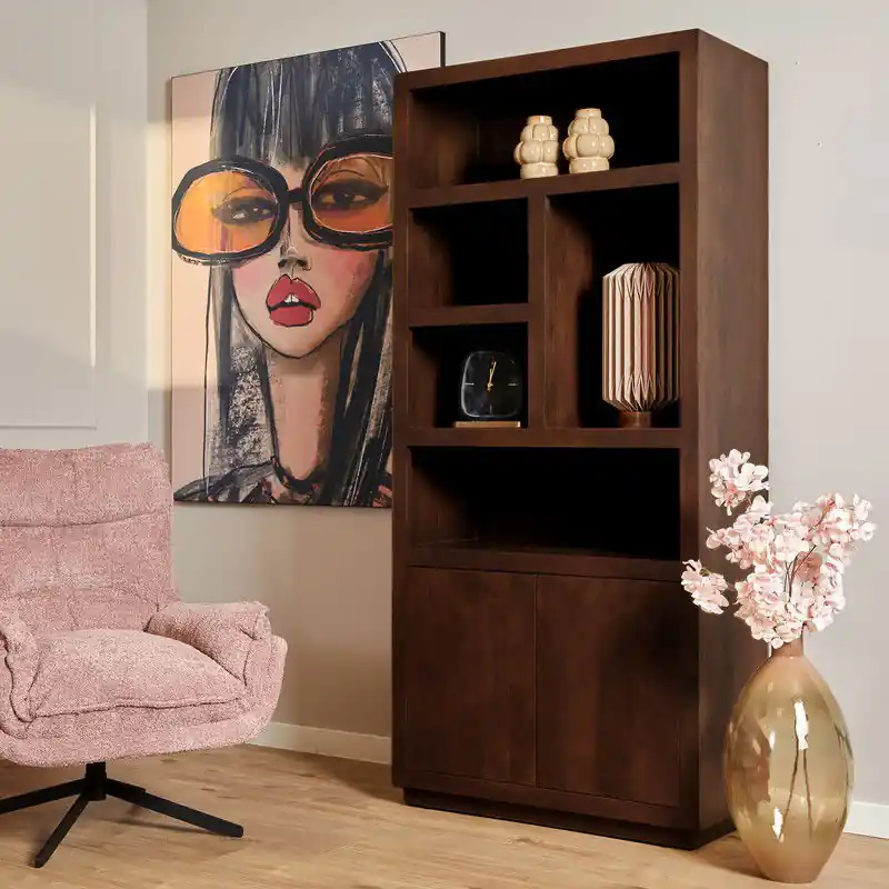 Starfurn Vakkenkast Brussel Brown | 90 cm Uitverkoop