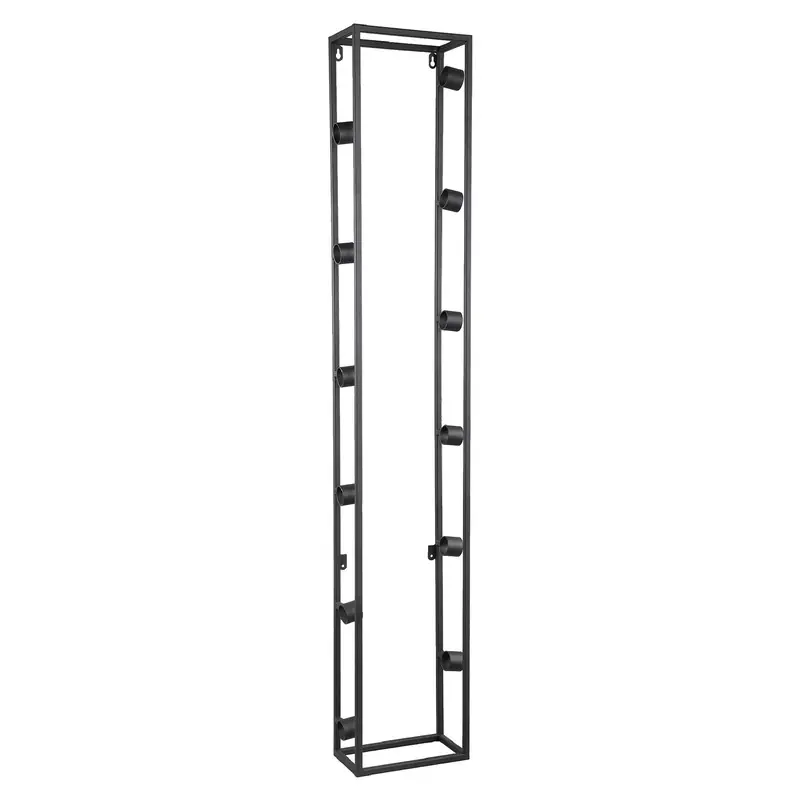 PTMD - Wijnrek Rensa - Zwart - 25x12.5x135cm Beperkt Aanbod