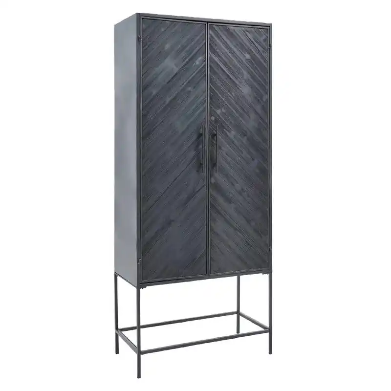 Snelle Levering PTMD - Kast Rens - Zwart - 80x43.5x186cm