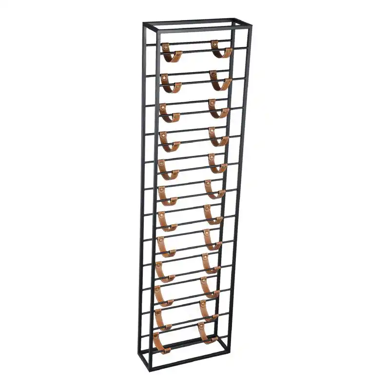 Premium PTMD - Wijnrek Kyrann - Zwart - 40x15x150cm