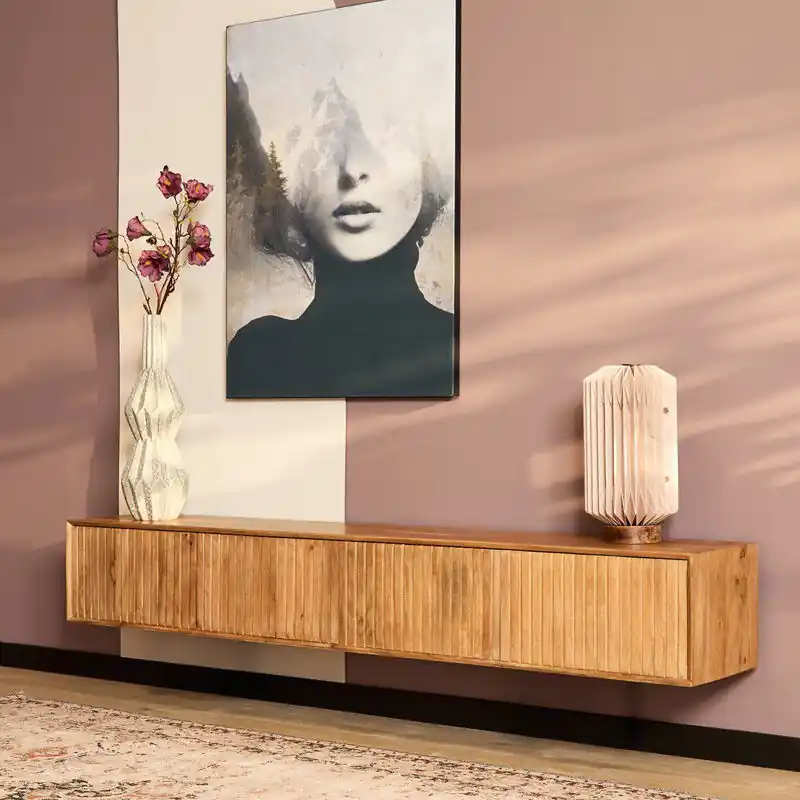 Zwevend tv-meubel Madison Naturel | 200 cm Lage Kosten