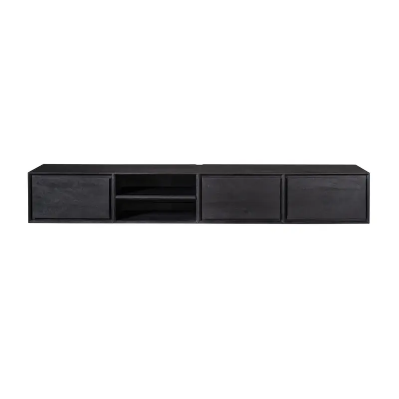 Betaalbaar Zwevend tv-meubel Ambiance Zwart | 200 cm