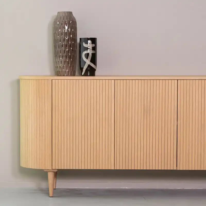 Garantie Inbegrepen LABEL51 Dressoir Oliva - Naturel - Eiken - Dressoir 180 cm