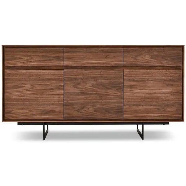 Veilige Betaling Dressoir Walnoot - 3-Deurs - 155x45x82cm - Tokyo
