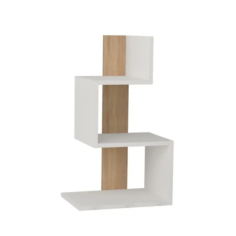 Laatste Versie Wit nachttje met eikenhouten decor L42 cm - ROSIE