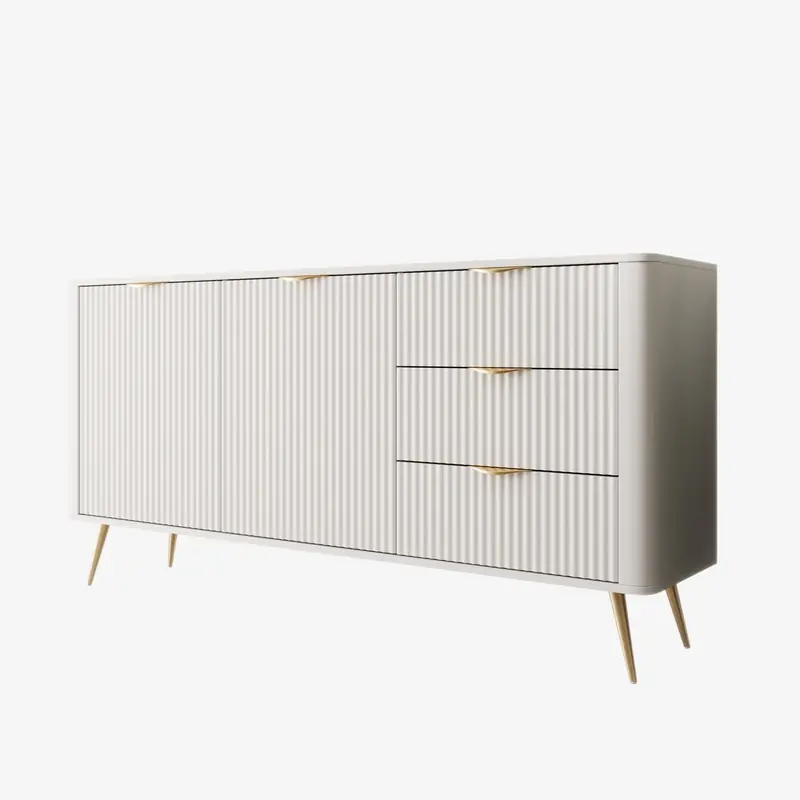 Meubella - Lima - Dressoir - Wit - 163 cm Finale Uitverkoop