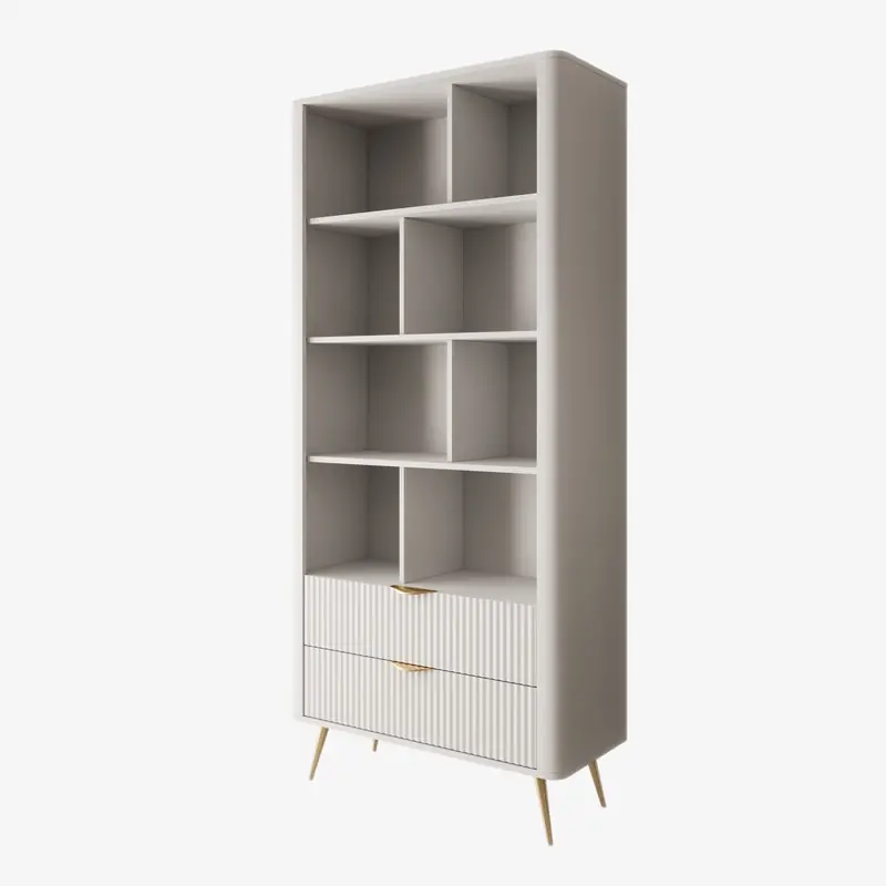 Meubella - Lima - Boekenkast - Wit - 88x38x194 cm Garantie Inbegrepen