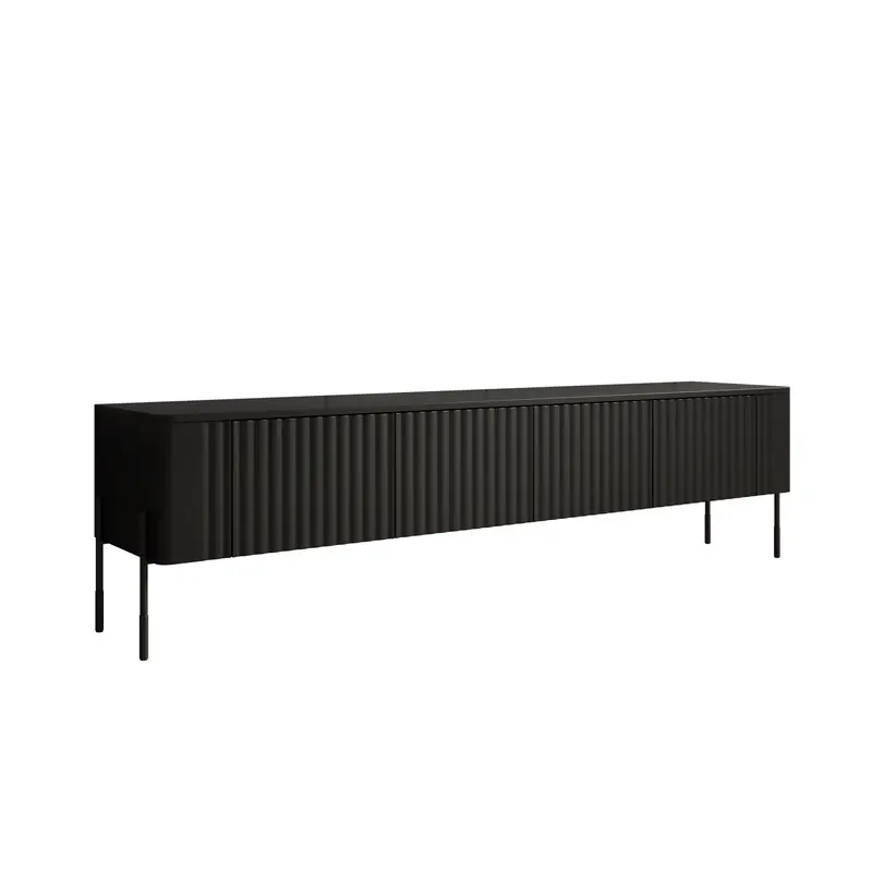 Meubella - Vivi - TV-Meubel - Zwart - 190 cm Topkwaliteit