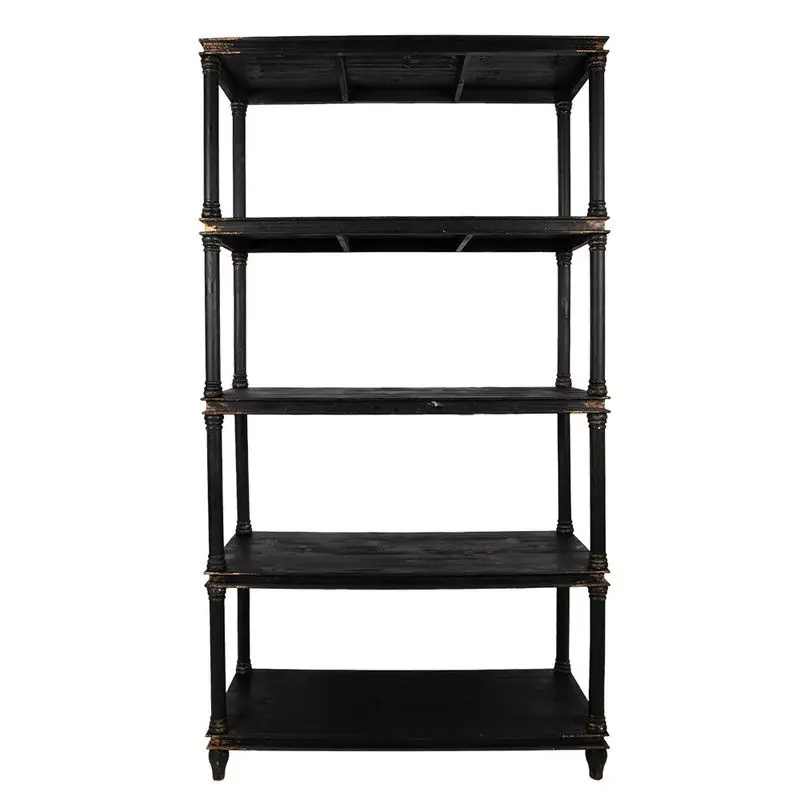 Clayre & Eef Kast 110x40x210 cm Zwart Hout Premium