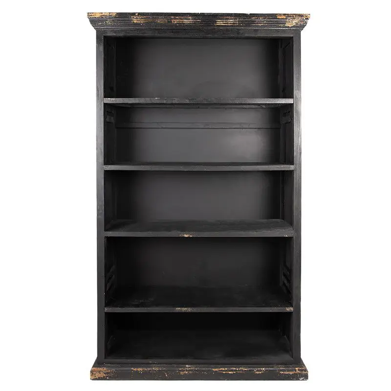 Handgemaakt Clayre & Eef Boekenkast Verstelbare Planken 116x36x195 cm Zwart Hout