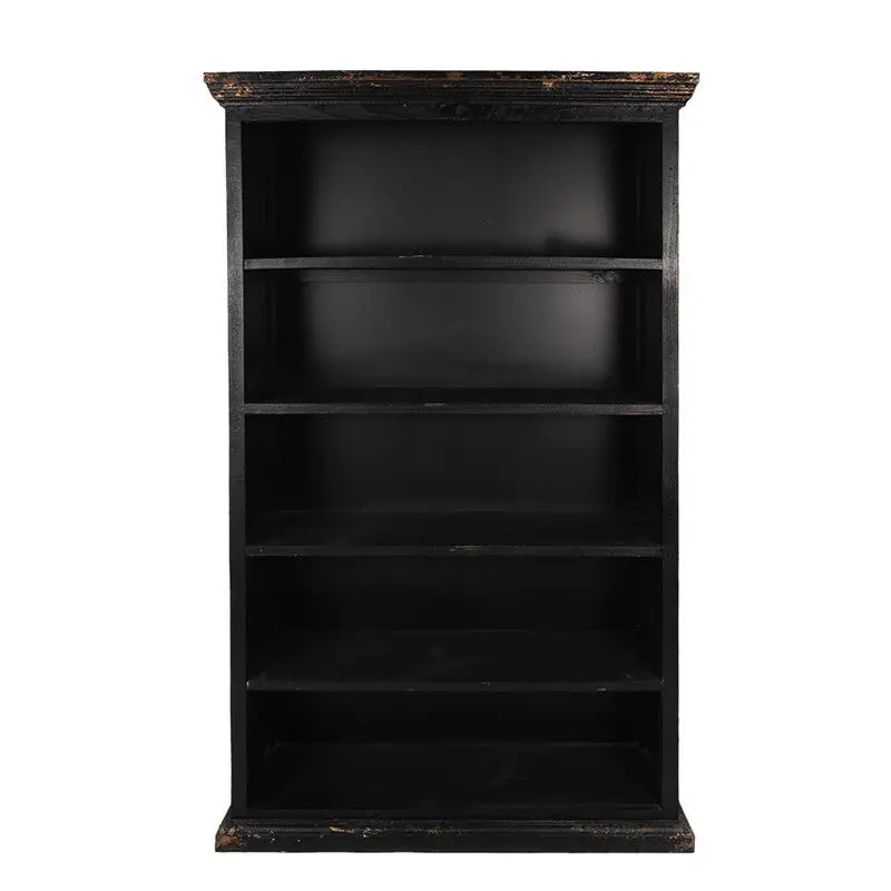 Clayre & Eef Boekenkast 116x36x195 cm Zwart Hout Snelle Levering
