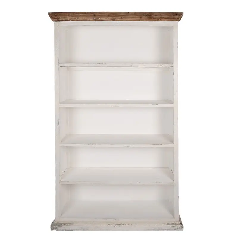 Clayre & Eef Boekenkast 116x36x195 cm Wit Hout Must-Have