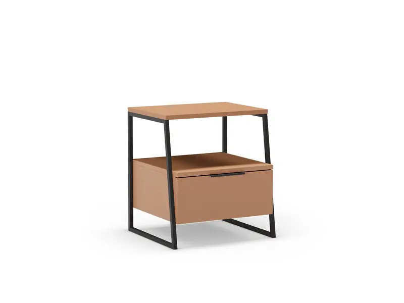 Marckeric - Nachtkastje Velia - Zwart - 45x40x50cm Direct Verzonden