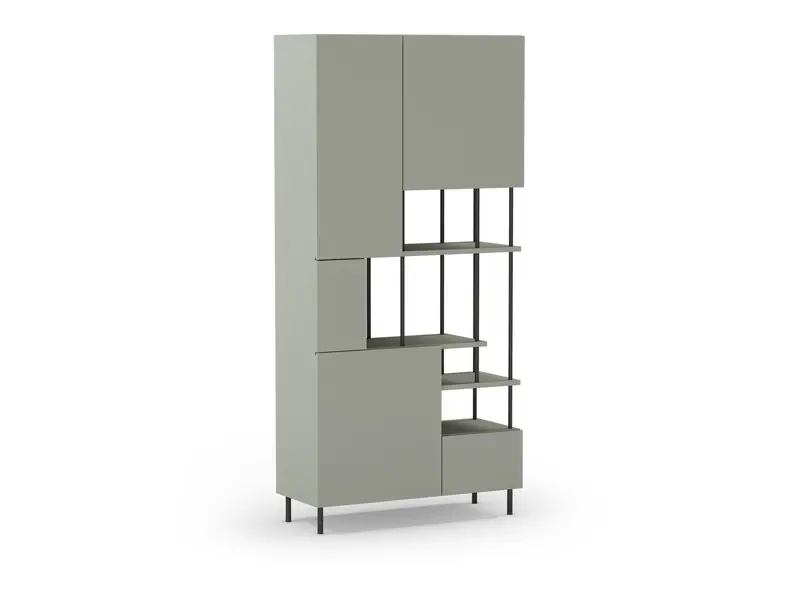 Wereldwijde Verzending Marckeric - Boekenkast Perla - Zwart - 84x34x175cm