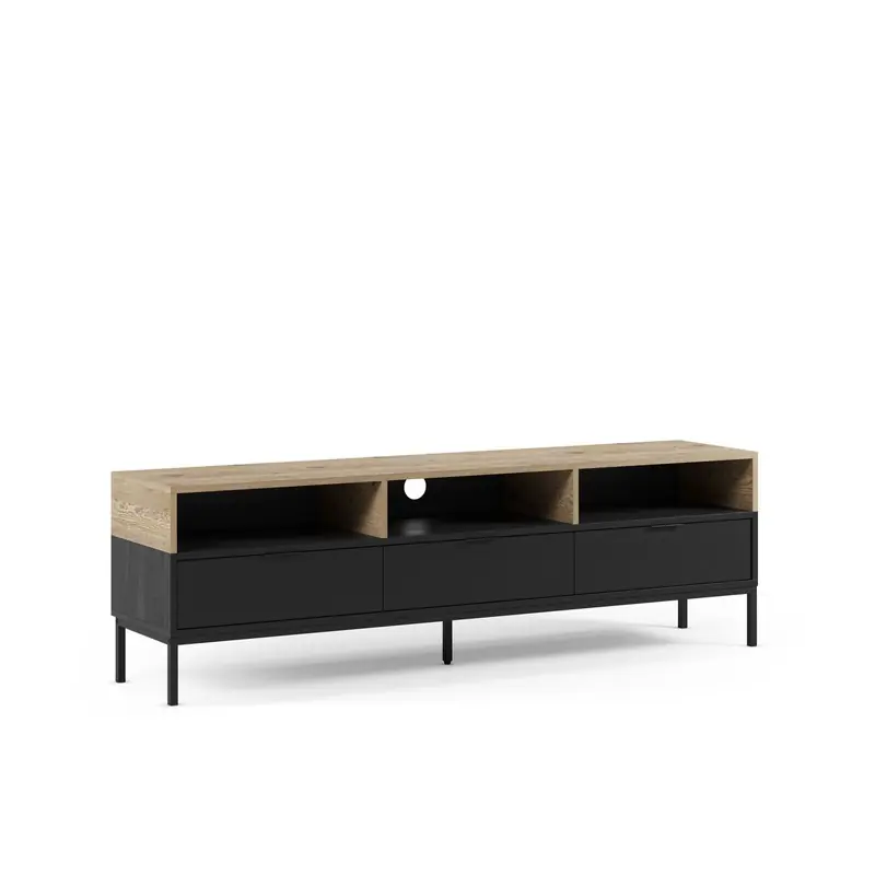 Alleen Vandaag Marckeric - Tv-meubel Marion - Zwart - 180x40x55cm