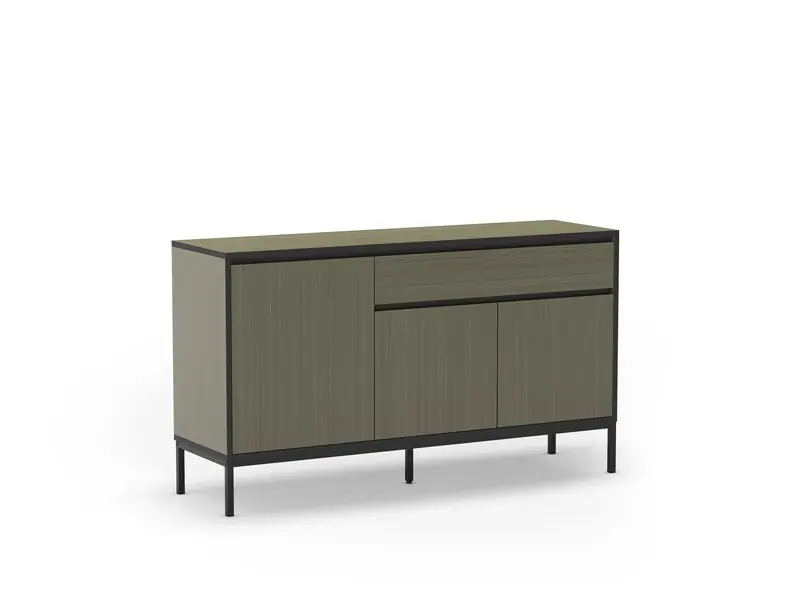 Wereldwijde Verzending Marckeric - Dressoir Lorenza - Zwart - 140x40x80cm