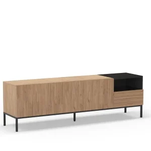 Alleen Vandaag Marckeric - Tv-meubel Cailin - Zwart - 180x42x55cm