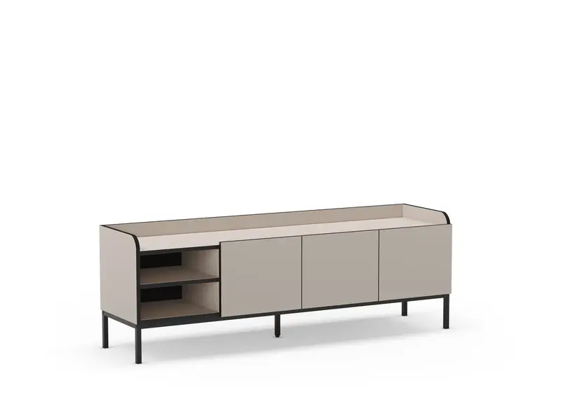Veilige Betaling Marckeric - Tv-meubel Adara - Zwart - 160x42x55cm
