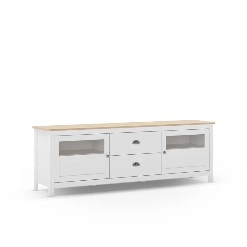 Aanbieding Marckeric - Tv-meubel Misti - Wit - 180x40x59.3cm