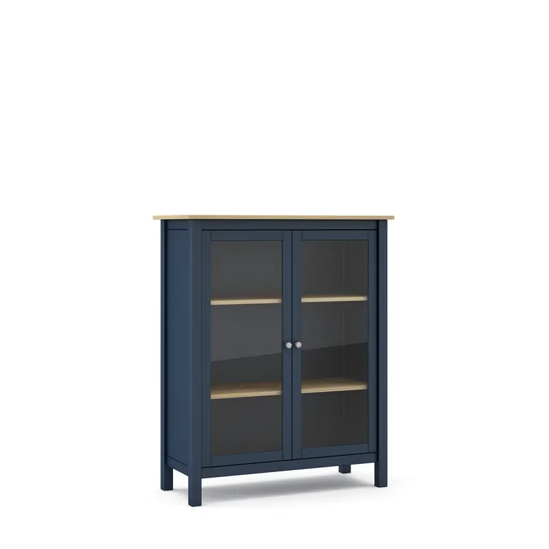 Bestseller Marckeric - Vitrinekast Misti - Blauw - 90x40x110cm