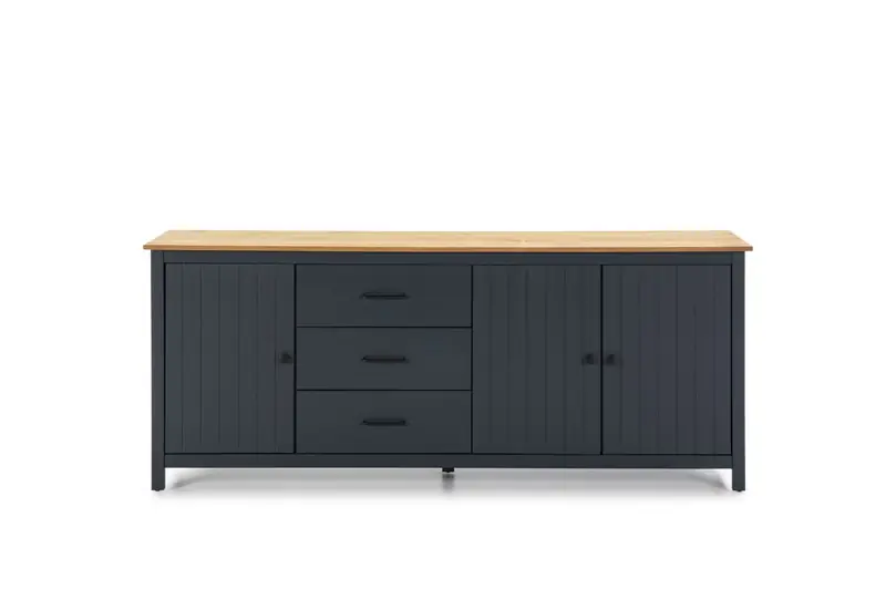 Betaalbaar Marckeric - Dressoir Miranda - Blauw - 190x40x80cm