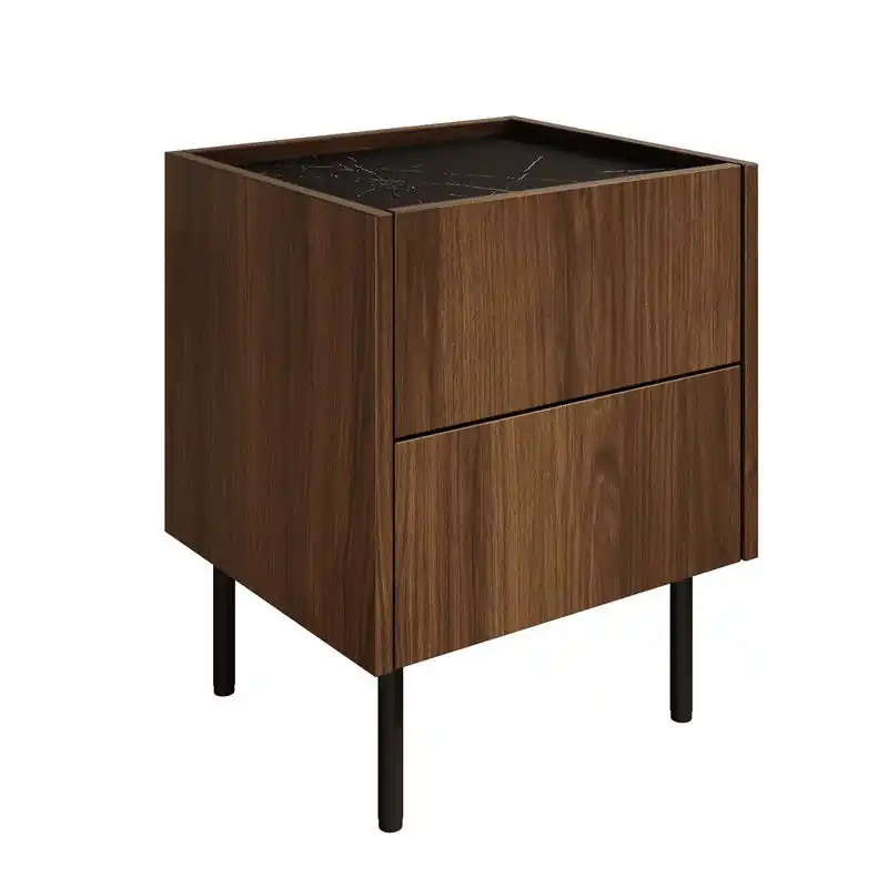 Nieuwe Collectie Meubella - Tahiti - Nachtkastje - Donker eiken