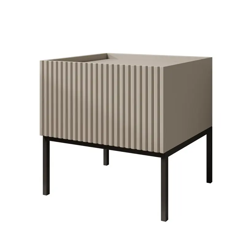 Meubella - Capri - Nachtkastje - Beige Origineel