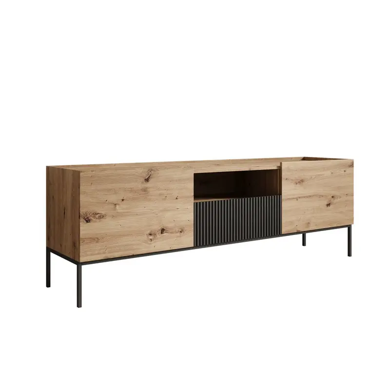 Betaalbaar Meubella - Capri - TV-Meubel - Eiken - 180 cm