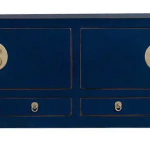 Fine Asianliving Chinese TV Kast Blauw Midnight Blue - Orientique Gratis Verzending
