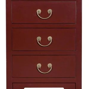 Exclusief Fine Asianliving Chinese Nachtkastje Rood Scarlet Rouge - Orientique