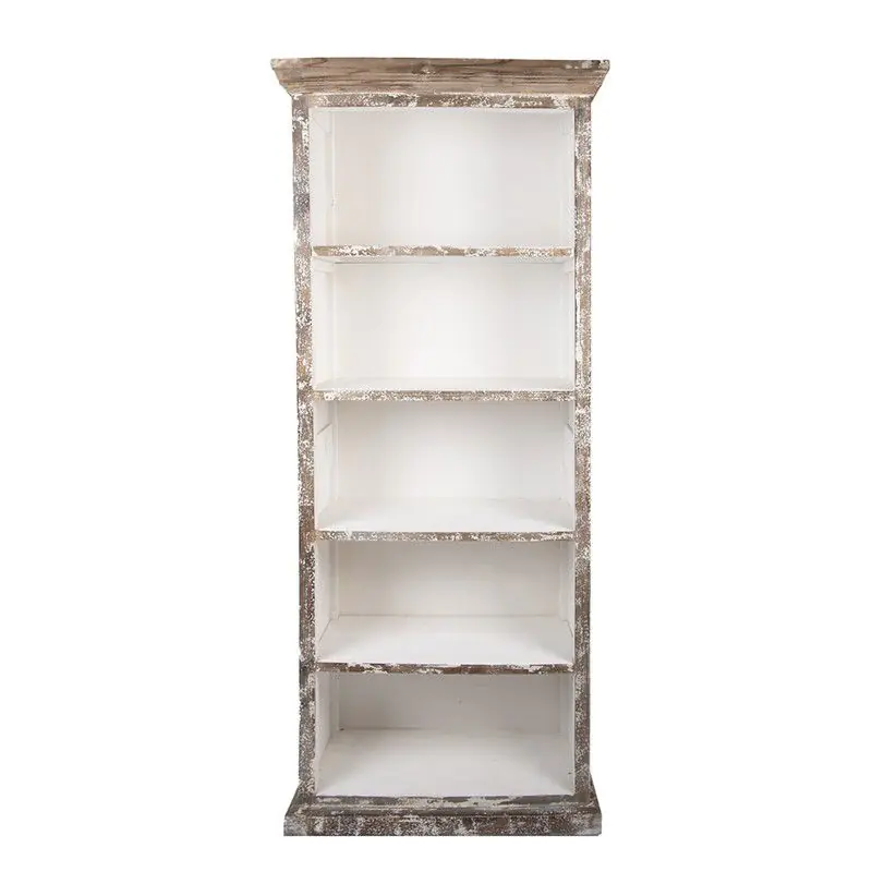 Gereduceerde Prijs Clayre & Eef Kast 80x36x195 cm Bruin Beige Hout
