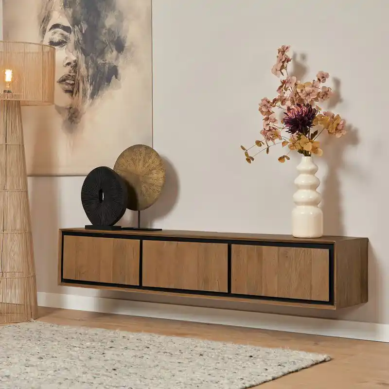 Starfurn - Tv meubel RichWood - Bruin - 35x160x30 cm Hoge Kwaliteit
