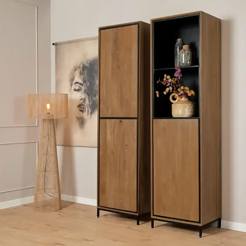 Starfurn - Boekenkast RichWood - Bruin - 45x60x220 cm Budget