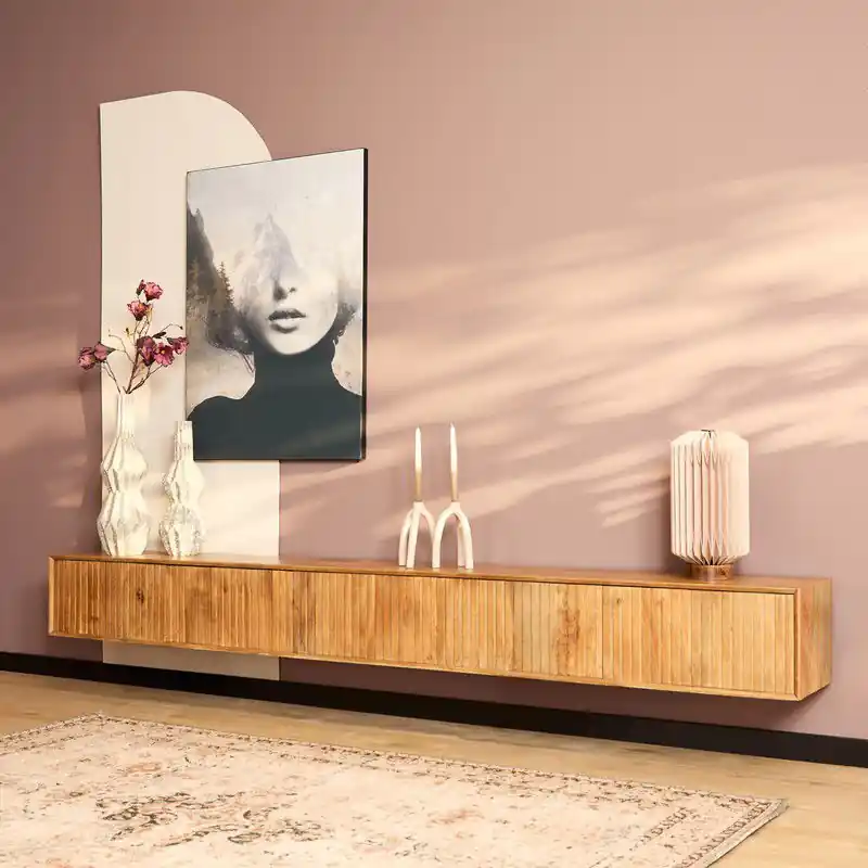 Flitsaanbieding Starfurn - Tv meubel Madison - Bruin - 35x280x30 cm