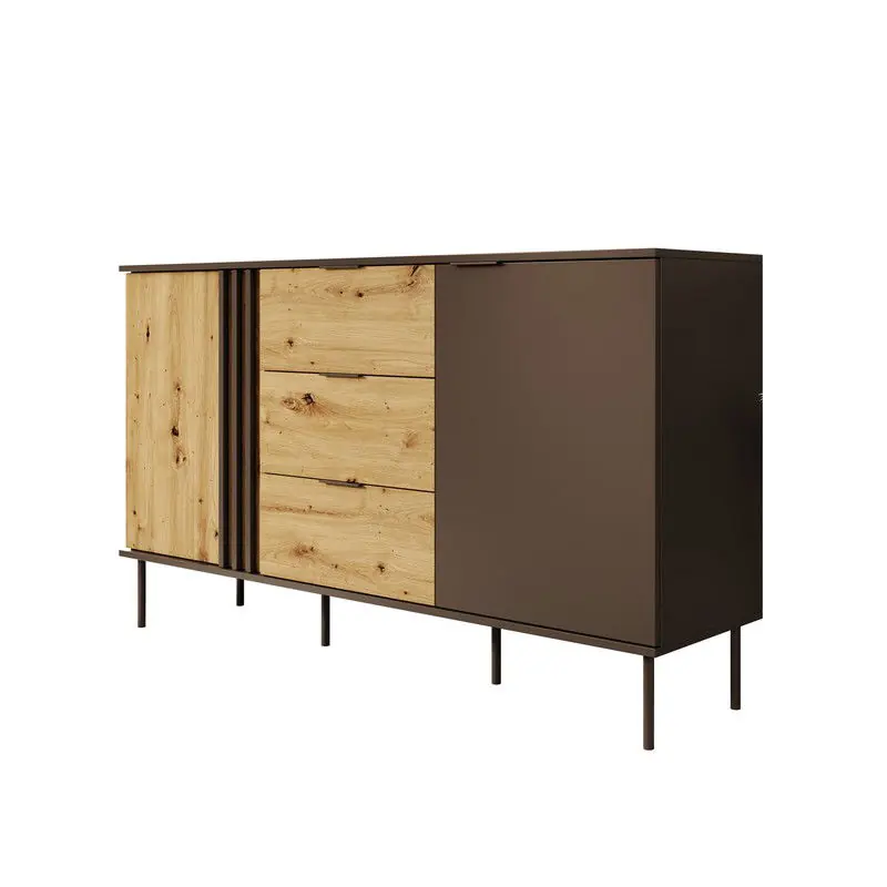 Gratis Verzending Meubella - Rogan - Dressoir - Zwart - 160x40x92 cm