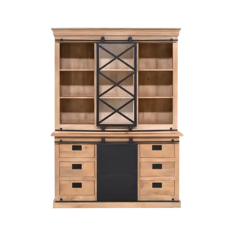 Modern Starfurn - Vitrinekast Lotte - Bruin - 45x160x220 cm