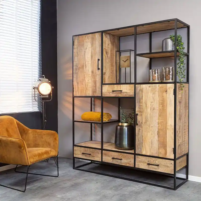 Starfurn - Vakkenkast Denver - Bruin - 45x160x200 cm Gereduceerde Prijs