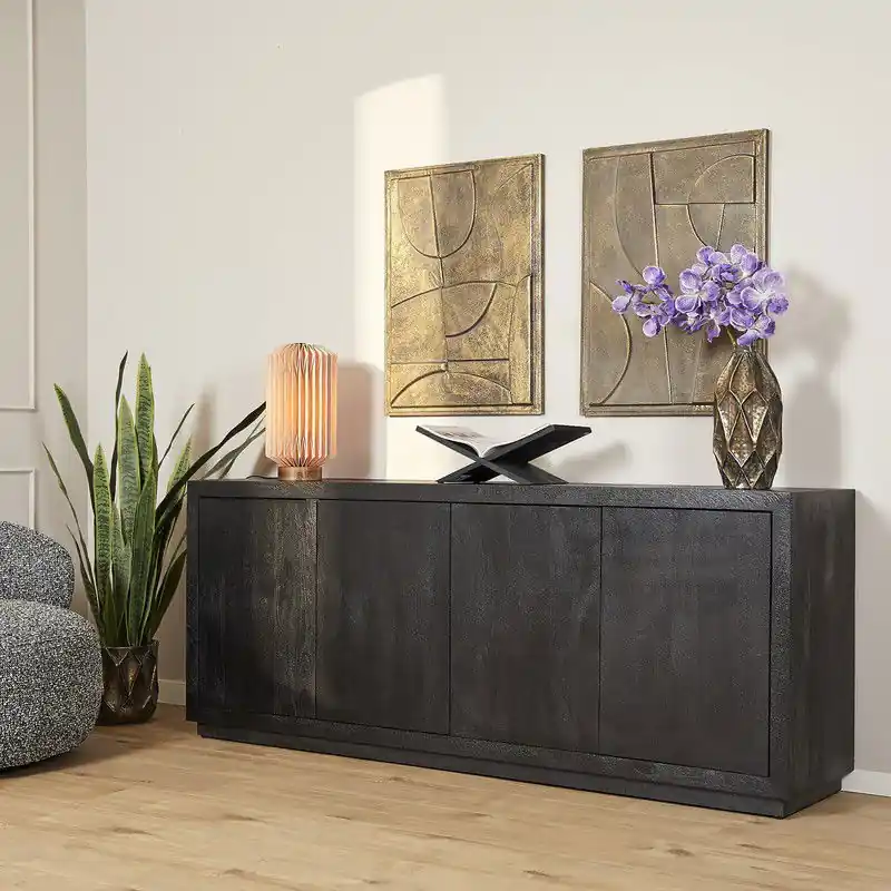 Starfurn - Dressoir Brussel - Zwart - 45x200x80 cm Express Levering
