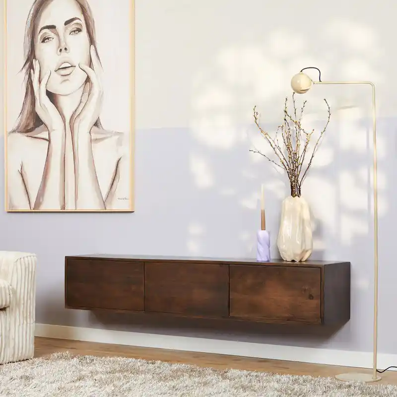Exclusief Starfurn - Zwevend tv meubel Vision Walnut - 160 cm