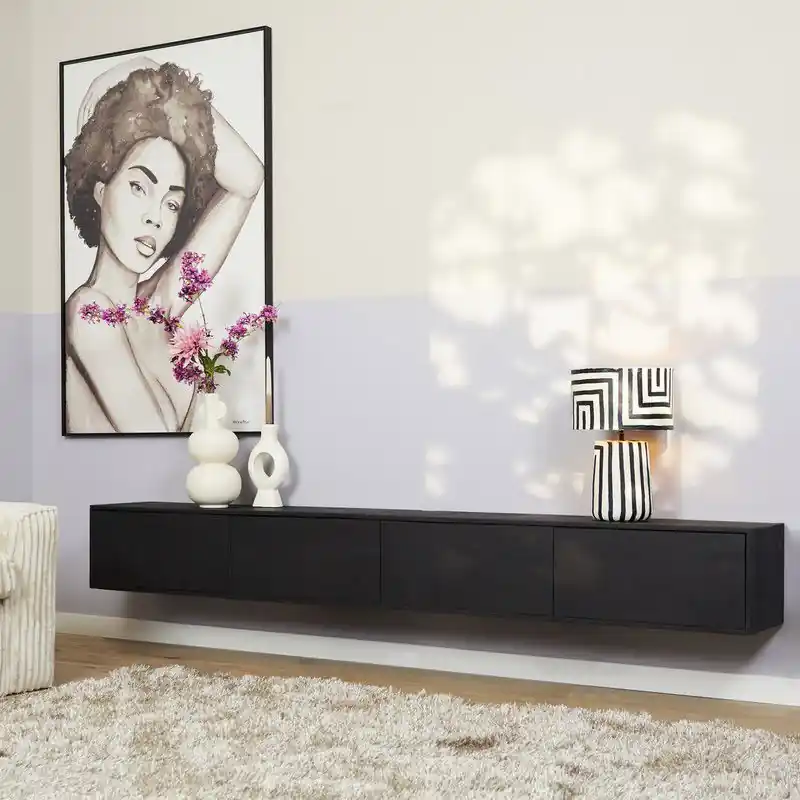 Voordeelprijs Starfurn - Tv meubel Vision - Zwart - 30x240x35 cm